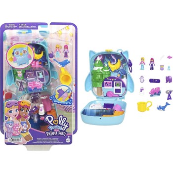 Mattel Polly Pocket Pajama Party Snowy Sleepover OWL Compact FRY35 / HKV37 194735109227