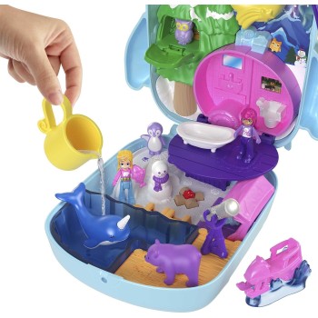Mattel Polly Pocket Pajama Party Snowy Sleepover OWL Compact FRY35 / HKV37 194735109227