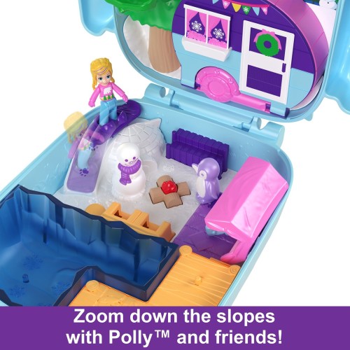 Mattel Polly Pocket Pajama Party Snowy Sleepover OWL Compact FRY35 / HKV37 194735109227
