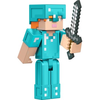 Mattel Minecraft 3.25 Core Figure Alex in Diamond Armor GTP08 / HTN09 194735194421