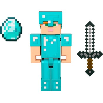 Mattel Minecraft 3.25 Core Figure Alex in Diamond Armor GTP08 / HTN09 194735194421