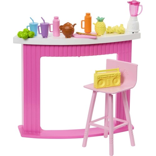 Mattel Barbie Καλοκαιρινά Έπιπλα Σμούθι Μπαρ HPT51 / HPT54 194735167296