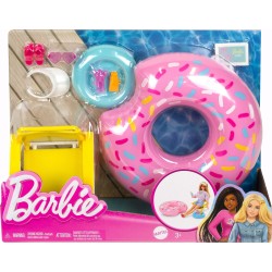 Mattel Barbie Καλοκαιρινά Έπιπλα Φουσκωτό Ντόνατς HPT51 / HPT52 194735167289