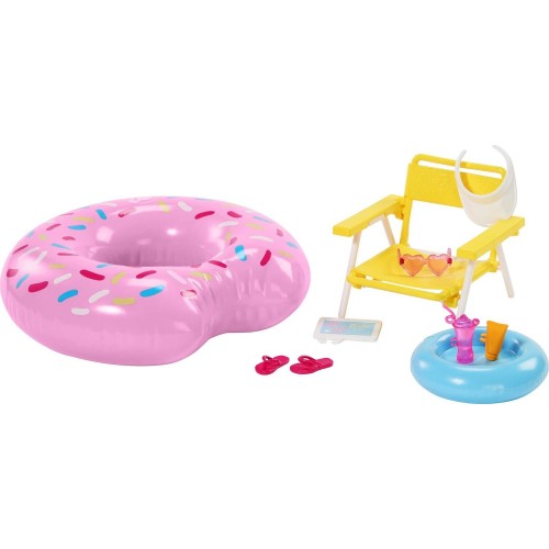 Mattel Barbie Καλοκαιρινά Έπιπλα Φουσκωτό Ντόνατς HPT51 / HPT52 194735167289