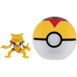 Jazwares Pokemon Pkw3144 Clip 'N' Go Abra με Μεγάλη Φιγούρα 5,1 cm και Αξεσουάρ Levelball, Πολύχρωμα JW095057 191726482970