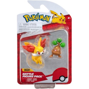 Jazwares Pokemon Battle Figure Fennekin UND Bonsly JW095007 191726480914