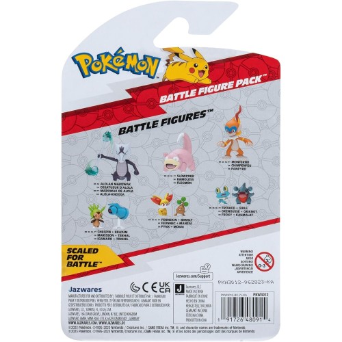 Jazwares Pokemon Battle Figure Fennekin UND Bonsly JW095007 191726480914
