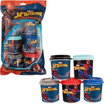 As company AS Plasticine Marvel Spiderman Bag With 5 Jars And Lids Molds 570gr For 3+ Years 1045-03609 5203068036096