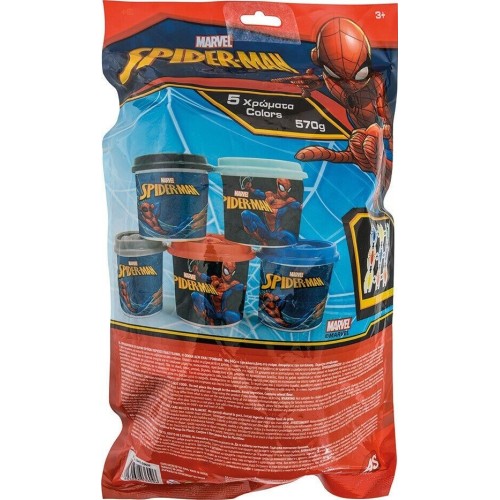 As company AS Plasticine Marvel Spiderman Bag With 5 Jars And Lids Molds 570gr For 3+ Years 1045-03609 5203068036096