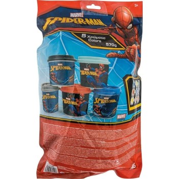 As company AS Plasticine Marvel Spiderman Bag With 5 Jars And Lids Molds 570gr For 3+ Years 1045-03609 5203068036096