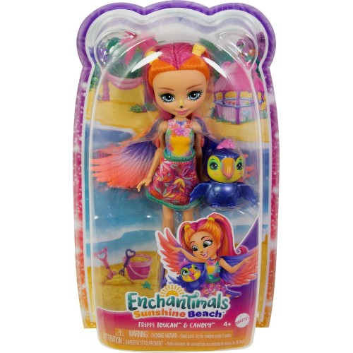 Mattel Enchantimals Sunshine Beach Trippi Toucan and Canopy Doll FNH22 / HRX83 194735188260
