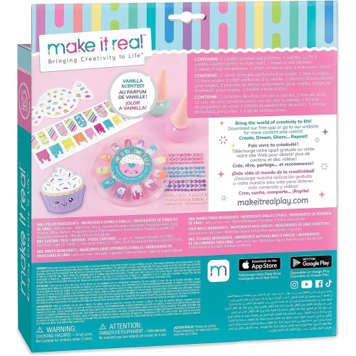 Make It Real Nail Candy Set - DIY Nail Art Kit, Vanilla Scented Nail Polish, Manicure & Design Sweet Nails, Tweens, Girls & Kids