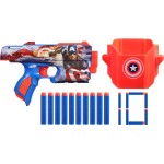 Hasbro Nerf Marvel Captain America Dart Blaster, 10 Elite Darts F9717 5010996238856