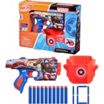 Hasbro Nerf Marvel Captain America Dart Blaster, 10 Elite Darts F9717 5010996238856