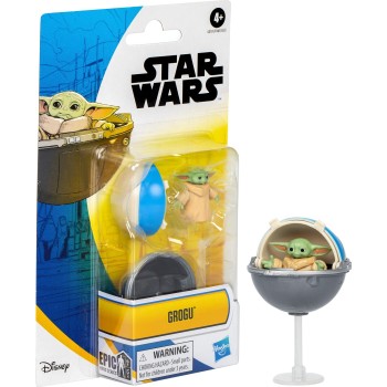 Hasbro Star Wars wars epic hero series grogu 1-inch-tall action figure and hover pram, toys for 4 year old boys and girls F9405 