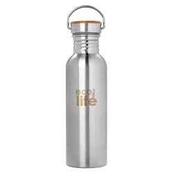 eco life ECOLIFE ΜΠΟΥΚΑΛΙ ΜΕΤΑΛΛΙΚΟ 750Ml Bamboo 33-BO-1008 5208009001416