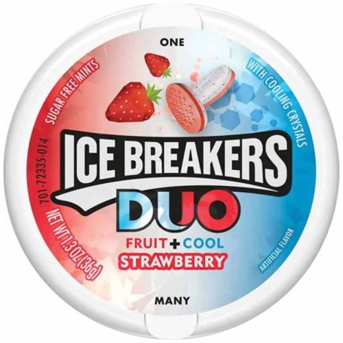 Ice Breakers Duo Strawberry Sugar Free Mint Candies HR466506 03466506