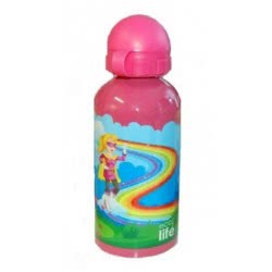 eco life ECOLIFE ΜΕΤΑΛΛΙΚΟ ΜΠΟΥΚΑΛΙ ΠΑΙΔΙΚΟ 500Ml - Super Girl 33-BO-2008 5208009001560