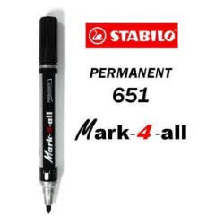 STABILO Μαρκαδόρος Ανεξίτηλος 651 F Black 128651046 4006381157803