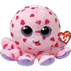 ty beanie boos bubbles χνουδωτό χταπόδι ροζ με καρδιές 15εκ 1607-37342 008421373420