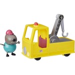 Hasbro Peppa Pig Granddad Dogs Tow Truck Construction Vehicle and Figure Set, Preschool Toys for Boys and Girls 3 Years and Up F