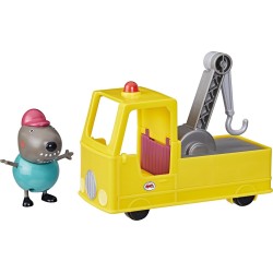 Hasbro Peppa Pig Granddad Dogs Tow Truck Construction Vehicle and Figure Set, Preschool Toys for Boys and Girls 3 Years and Up F