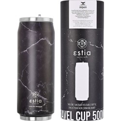 Estia Θέρμος Travel CUP Save THE Aegean 500ml Pentelica Black 01-16760 5207158016760