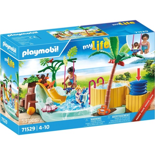 Playmobil city life παιδική πισίνα με υδρομασάζ 71529 4008789715296