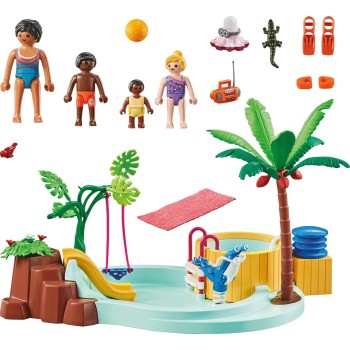 Playmobil City Life Children's Pool With Whirlpool 71529 4008789715296