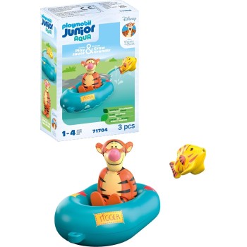 Playmobil Disney Winnie the Pooh junior  and disney: tiggers boat ride, including tigger and tiger fish, sus 71704 4008789717047