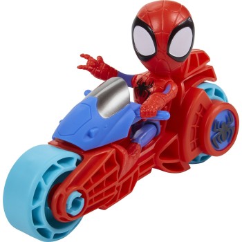 Hasbro Spiderman Marvel Spidey And His Amazing Friends, Spidey Action Figure With Toy Motorcycle F6777 / F7459 5010996225573