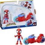 Hasbro Spiderman Marvel Spidey And His Amazing Friends, Spidey Action Figure With Toy Motorcycle F6777 / F7459 5010996225573