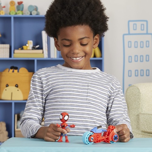 Hasbro Spiderman Marvel Spidey And His Amazing Friends, Spidey Action Figure With Toy Motorcycle F6777 / F7459 5010996225573
