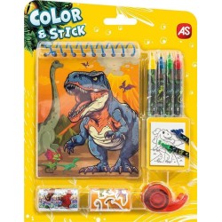 As company AS Pocket Color & Stick Set Dinosaurs Colour Stick 1023-61006 5203068610067