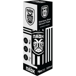 Diakakis imports Vacuum Flask 500ml Stainless Steel 26,5x7 Paok 000130234 5205698658549