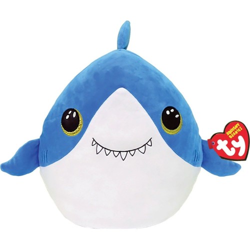 ty Squishy Beanies Finsley Shark Blue 38cm 1607-39366 008421393664