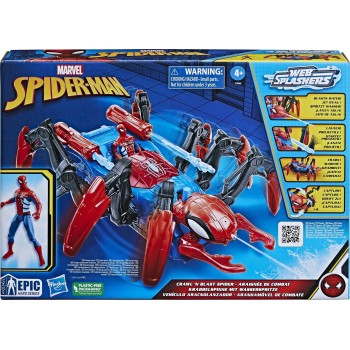 Hasbro Spiderman Marvel Spider-Man 5L0 Toy Vehicle Crawl And Blast Spider F7845 