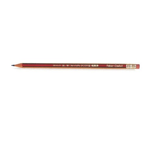 Faber-Castell Fc Pencil Dessin 2001B Γόμα Κόκκινο - Χρυσό 112101 4005401121015