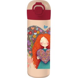 Diakakis imports Must Thermos 500Ml Stainless Steel With Straw Rd Heart 000585692 / 3 5205698688751