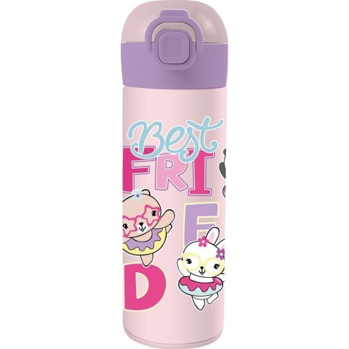 Diakakis imports Must Θερμός  500Ml Ανοξείδωτο Με Καλαμάκι Best Friends 000585692 / 4 5205698688744