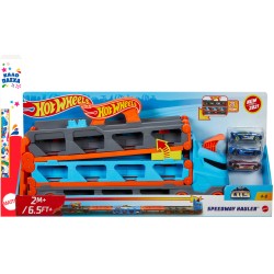 Mattel Λαμπάδα Hot Wheels Νταλίκα - Πίστα 2 Σε 1 Αγώνων Με 3 Αυτοκινητάκια Κλίμακας 1:64 GVG37 