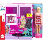 Mattel Λαμπάδα Barbie Ντουλαπα Με Κουκλα HJL66 