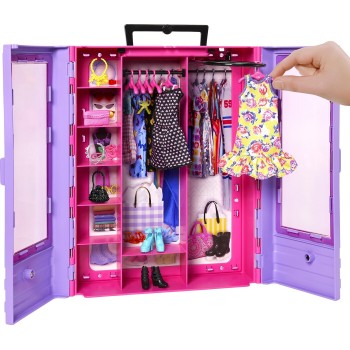Mattel Λαμπάδα Barbie Ντουλαπα Με Κουκλα HJL66 