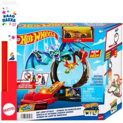 Mattel Λαμπάδα Hot Wheels City Bat Loop Attack HDR29 / HTN78 