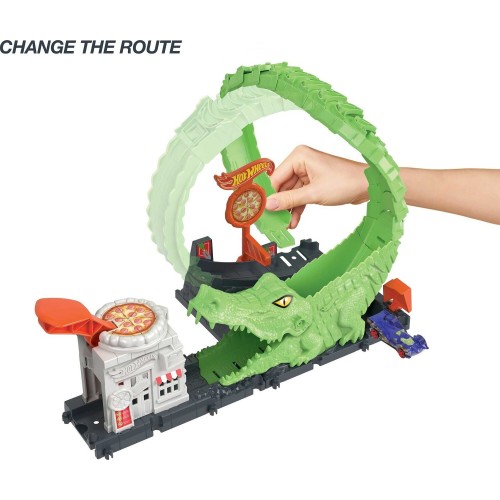 Mattel Λαμπάδα Hot Wheels City Gator Loop Attack, Playset HDR29 / HKX39 