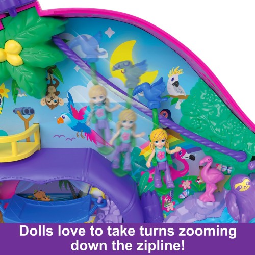 Mattel Λαμπάδα Polly Pocket Sloth Family 2-In-1 - Τρέντι Τσαντάκι Βραδύποδας GKJ63 / HRD40 
