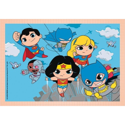 Clementoni DC Super Heroes παιδικό παζλ 4 in 1 supercolor dc comics super friends 12-16-20-24 τμχ 1200-21520 8005125215201
