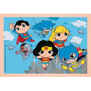 Clementoni DC Super Heroes παιδικό παζλ 4 in 1 supercolor dc comics super friends 12-16-20-24 τμχ 1200-21520 8005125215201