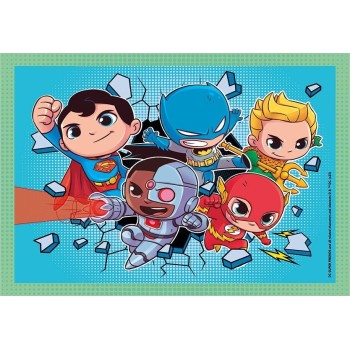 Clementoni DC Super Heroes παιδικό παζλ 4 in 1 supercolor dc comics super friends 12-16-20-24 τμχ 1200-21520 8005125215201