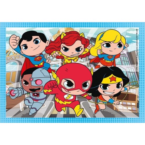 Clementoni DC Super Heroes παιδικό παζλ 4 in 1 supercolor dc comics super friends 12-16-20-24 τμχ 1200-21520 8005125215201